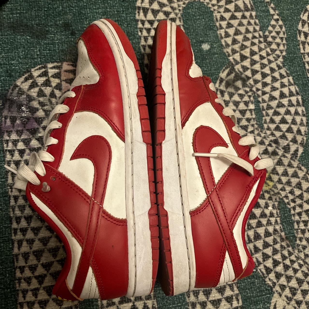 mens red and white nike shoes