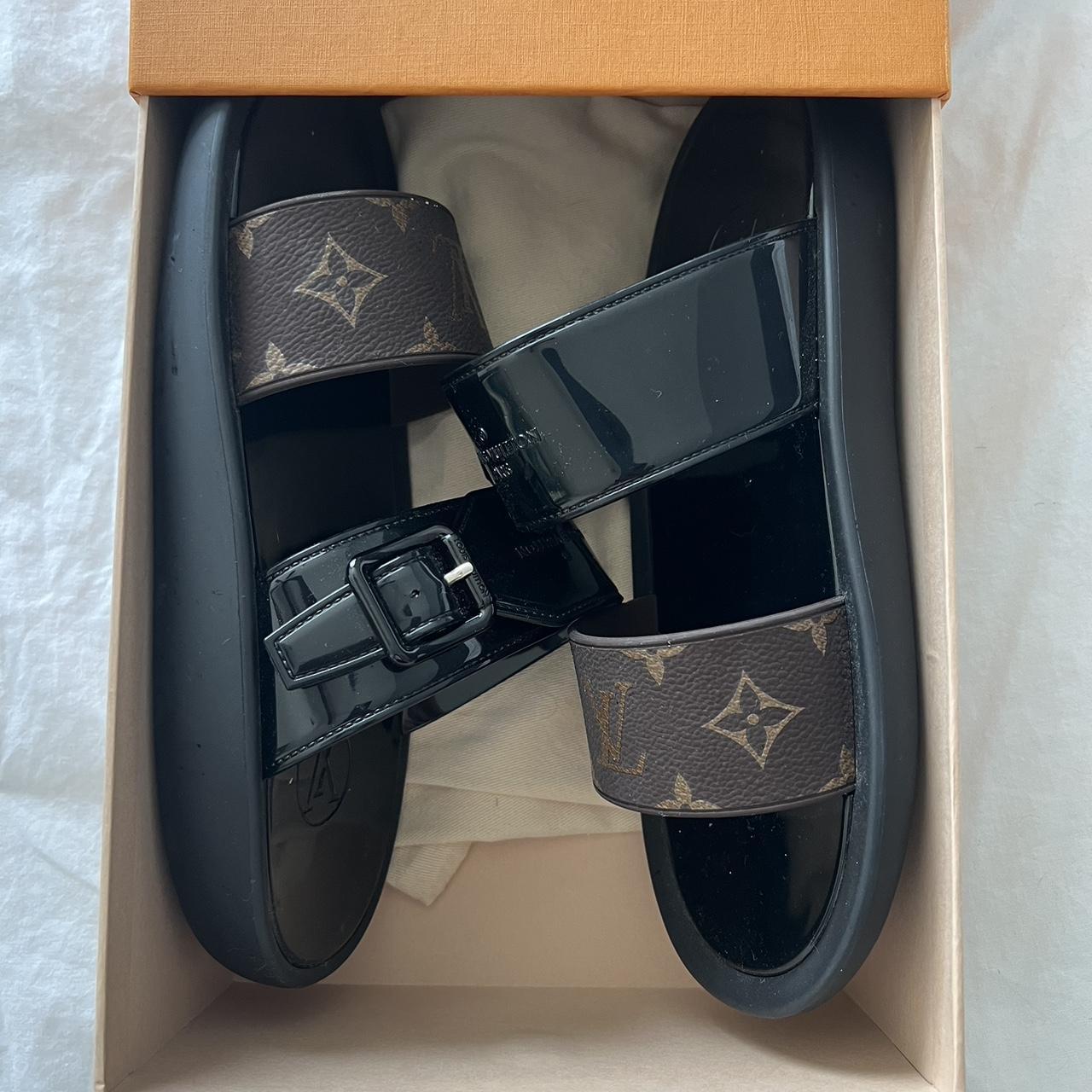 Authentic LV leather men Sandals - Depop