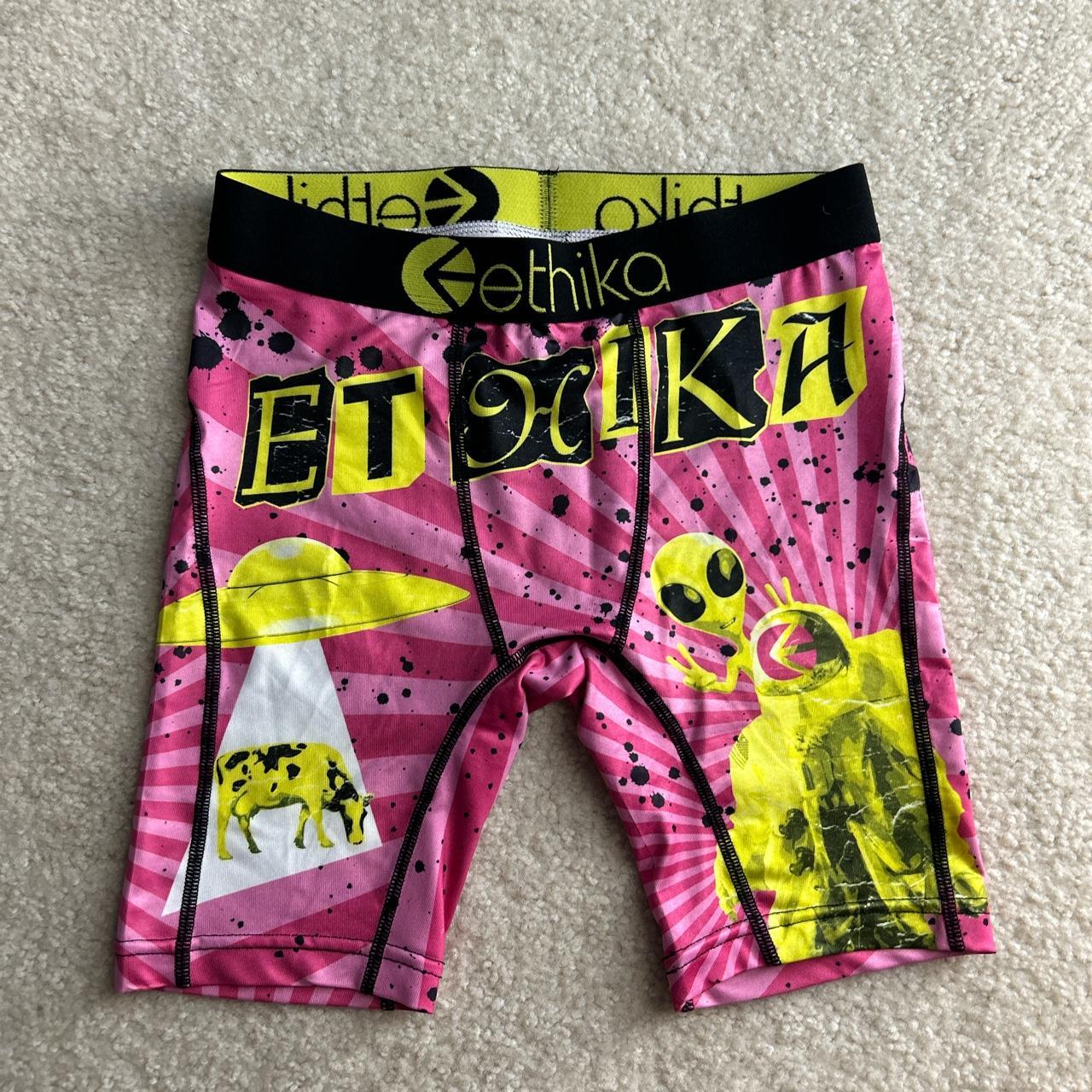 Ethika Women's Yellow and Pink Boxersandbriefs Depop
