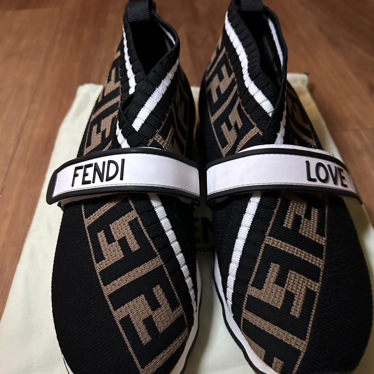 Fendi rockoko shop knit sneakers