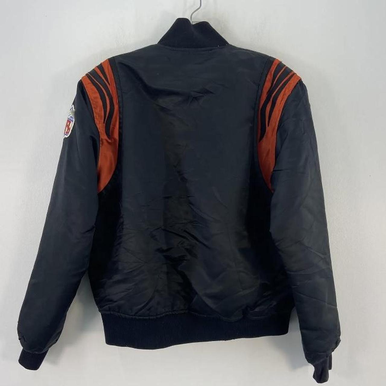 Starter Satin Black and Orange Cincinnati Bengals Jacket - Jacketpop