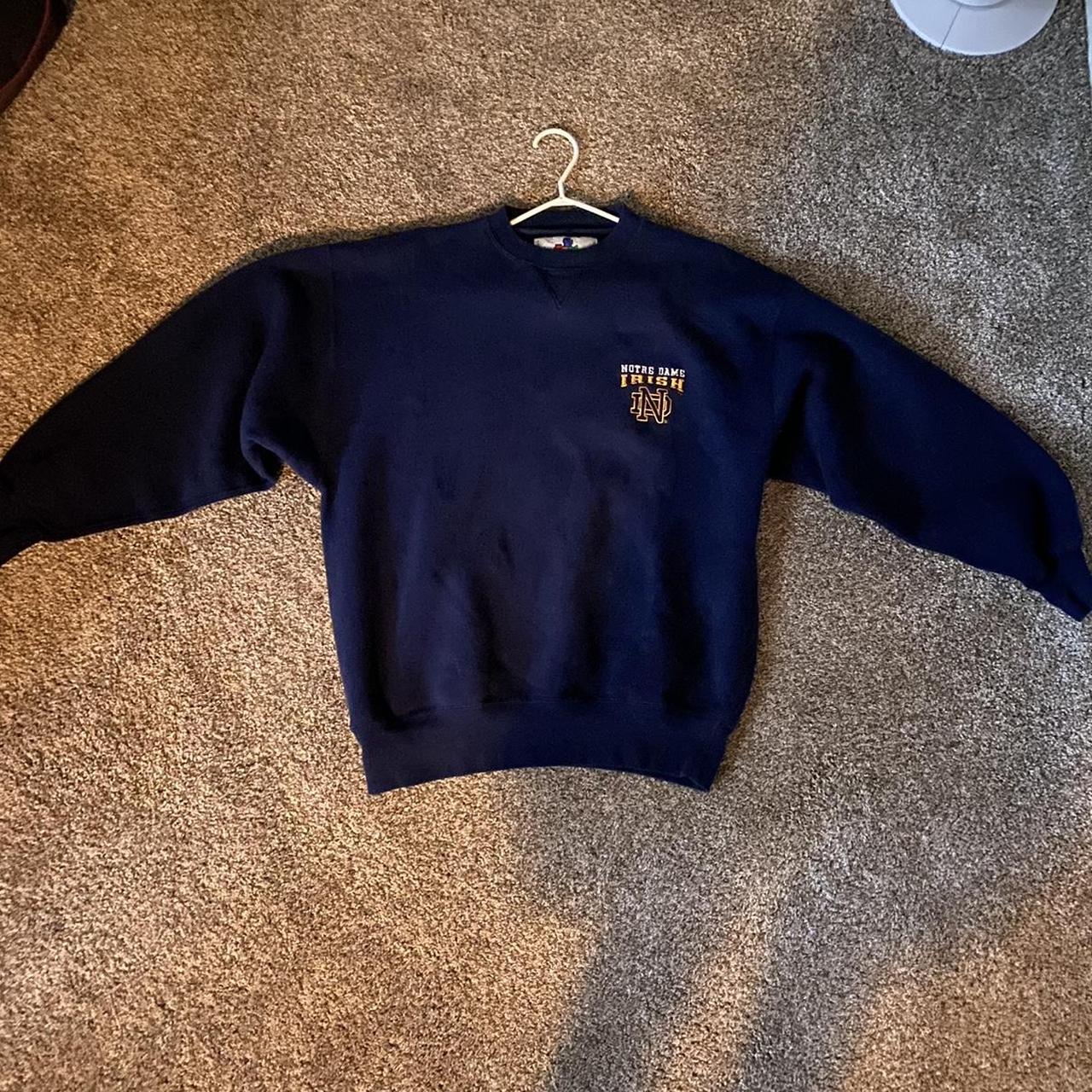 notre dame vintage 90s crewneck size... - Depop