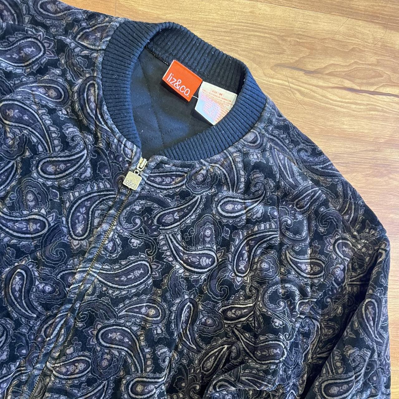 Crazy Vintage Quilted Paisley Print Bomber Jacket By...