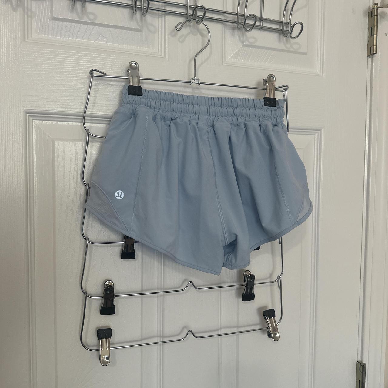 Light blue Lululemon sportswear shorts size 2... | Depop