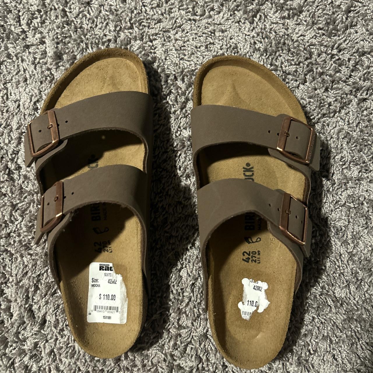 Brand New Mocha Birkenstocks Size 9 - Depop