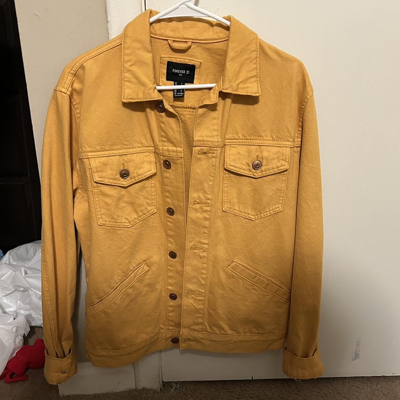 FOREVER 21 Men s Mustard Yellow Denim Jean Jacket. Depop