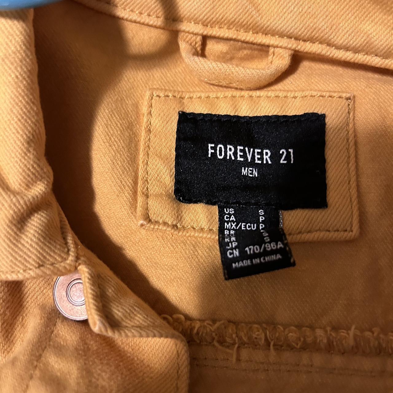 FOREVER 21 Men s Mustard Yellow Denim Jean Jacket. Depop