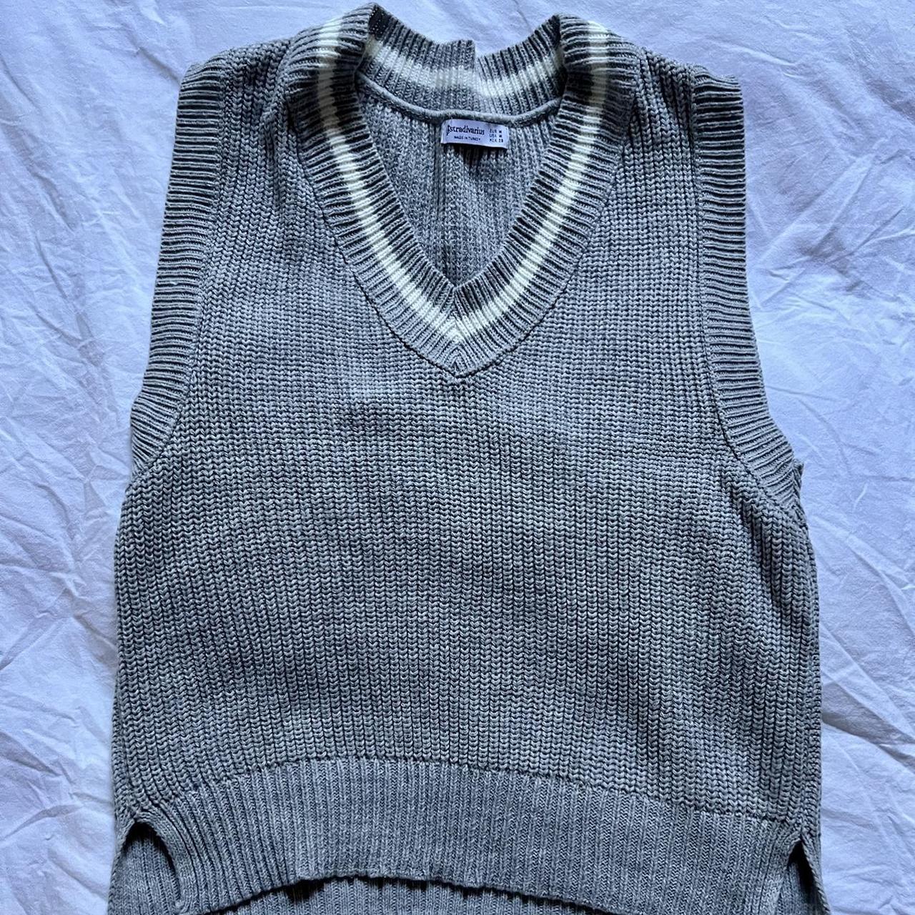 Stradivarius Preppy Sweater Vest With Vneck And - Depop