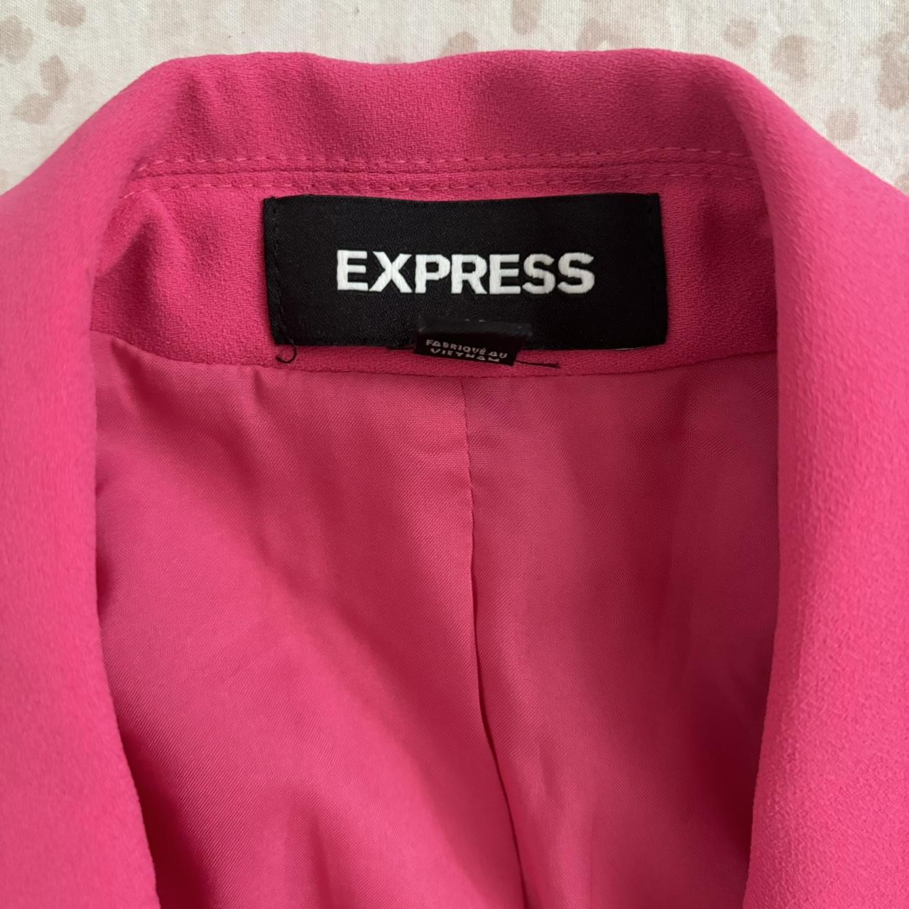 EXPRESS WOMENS HOT PINK BLAZER Size XS looks. Depop