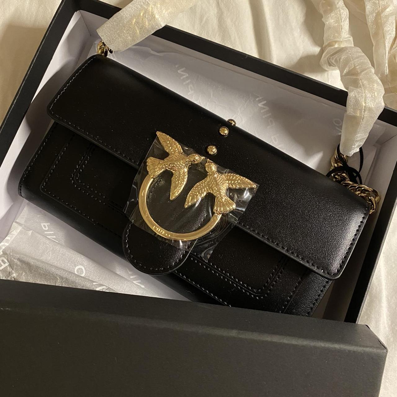 PINKO Pinko designer Classic Black Love Wallet... Depop