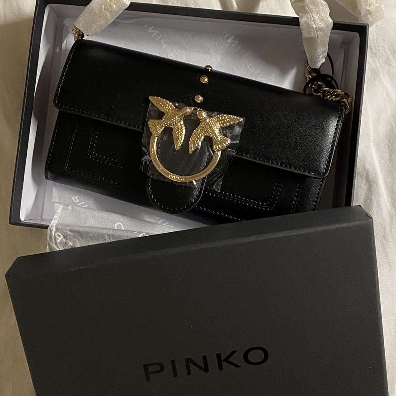 PINKO Pinko designer Classic Black Love Wallet... Depop