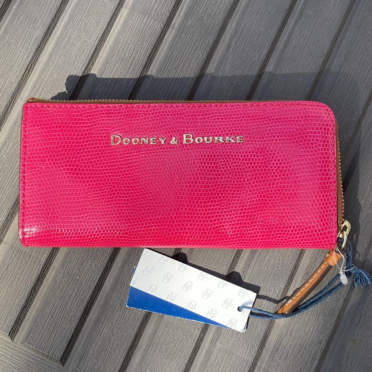 Dooney Bourke Hot Pink Leather pebbled wallet Depop