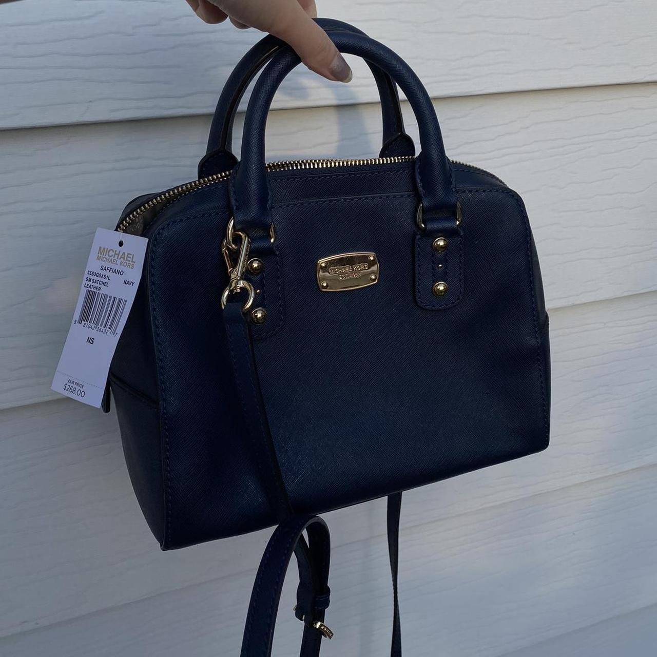 Michael Kors Navy Blue Handbag Purse Color Navy. Depop