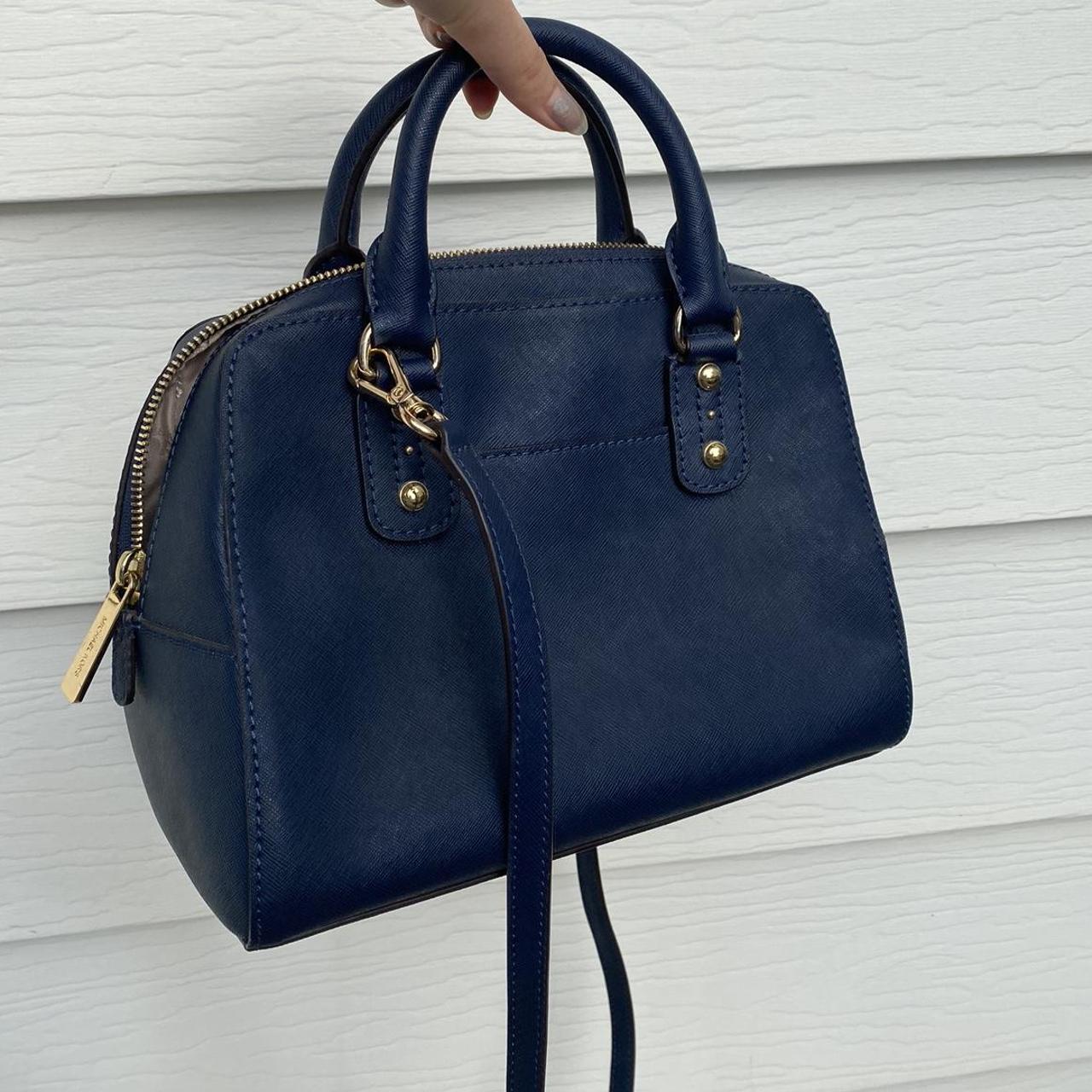 Navy blue michael kors purse hot sale