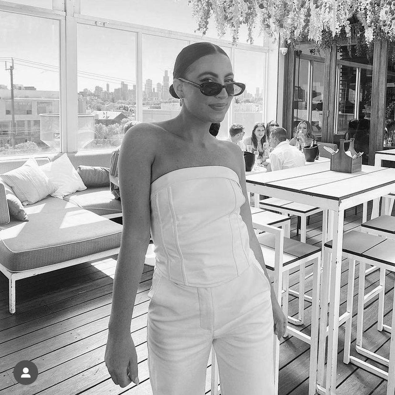 Glassons White Faux Leather corset and pants