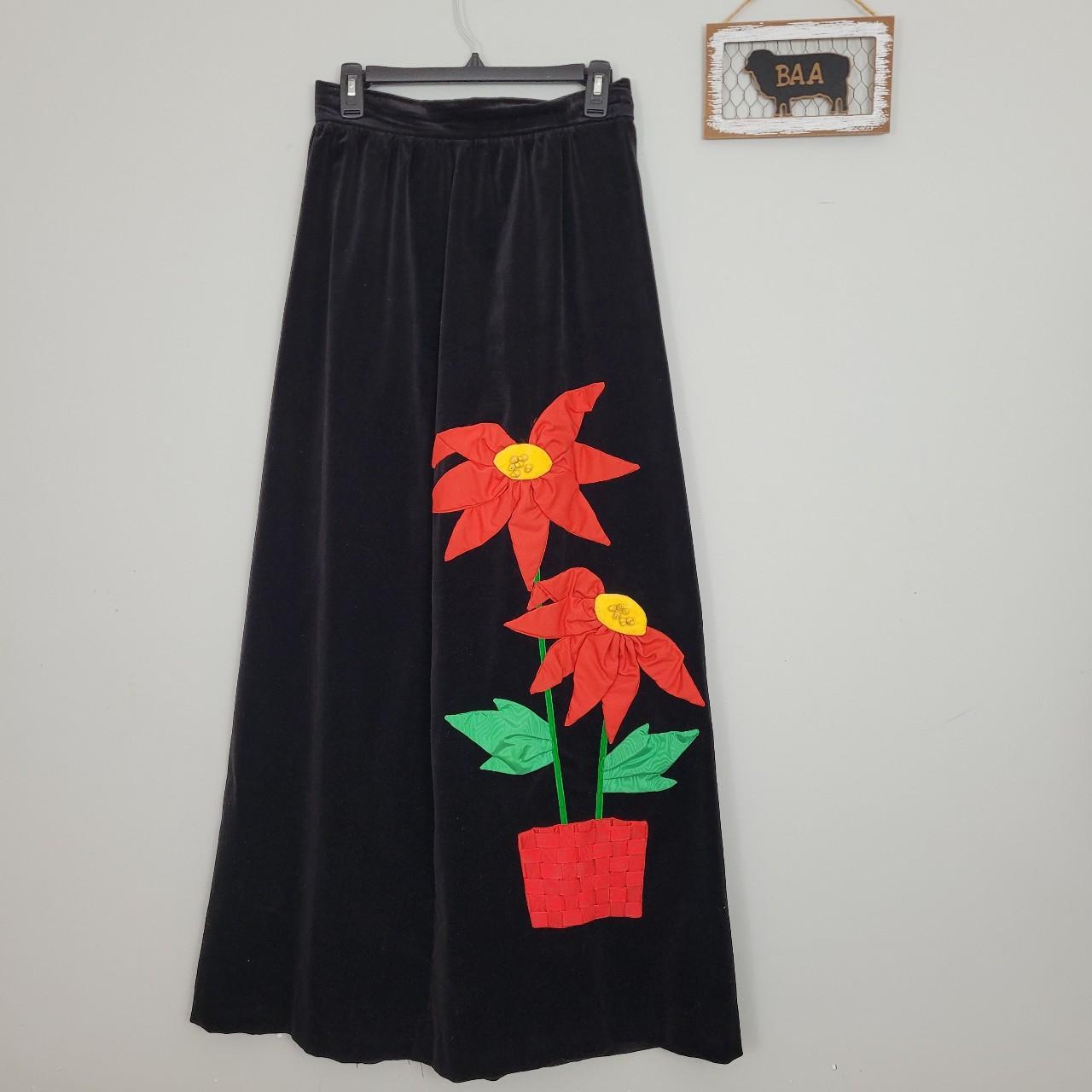 Black velvet cheap skirt 3d