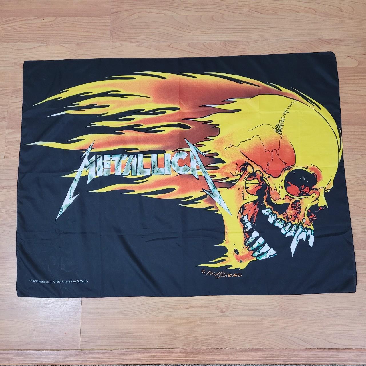 Vintage 2000 Metallica Pushead Flaming Skull Wall...