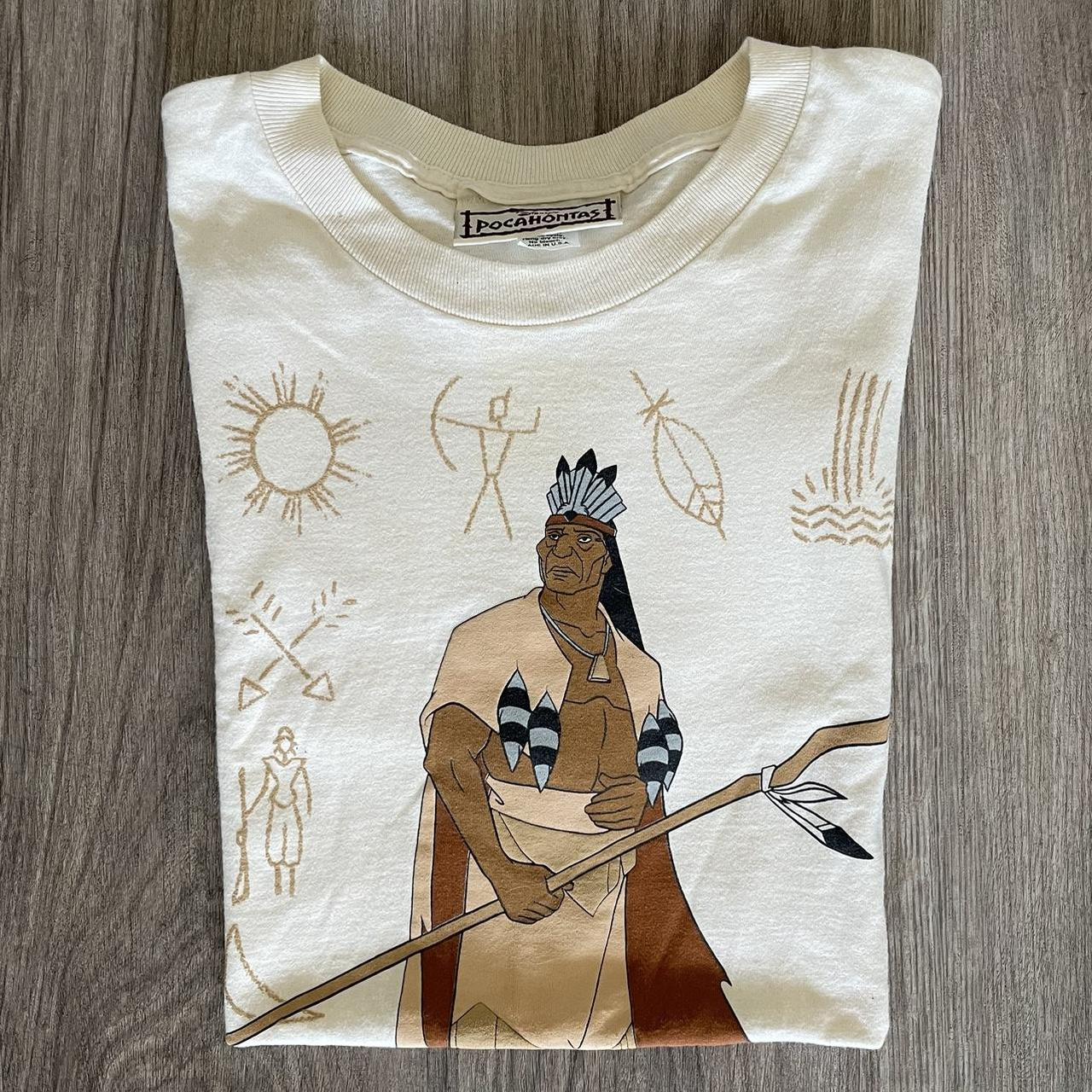 90s Pocahontas movie promo shirt Size doesn't say... - Depop