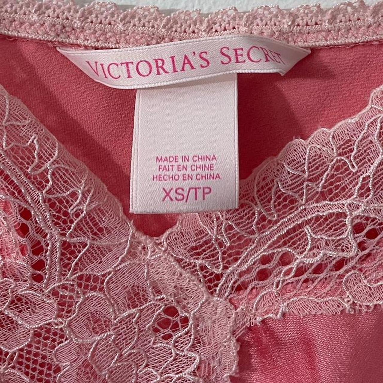 victoria-s-secret-signature-pink-satin-slip-nightie-depop