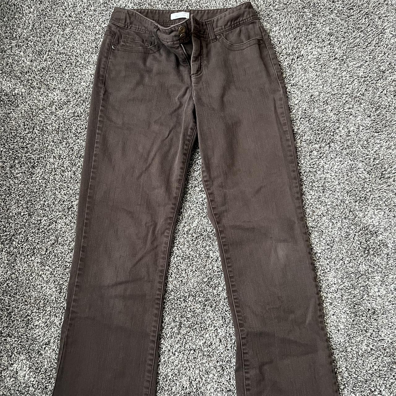 Brown baggy aesthetic jeans - Depop