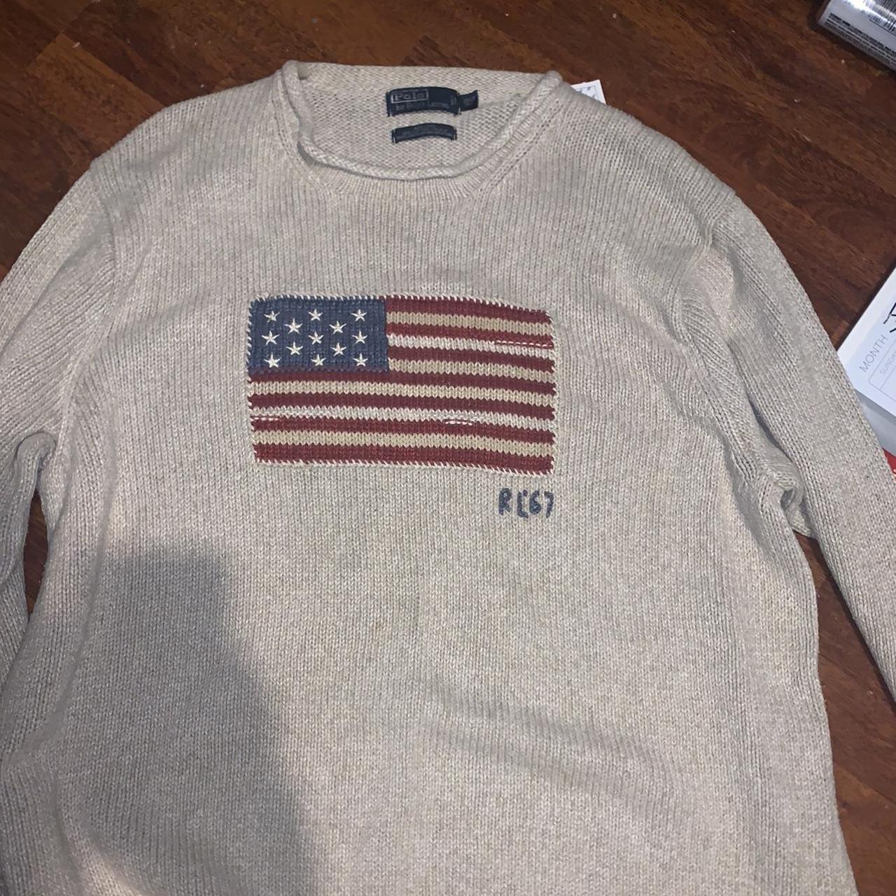 Polo Ralph Lauren American flag knit sweater in mens... - Depop