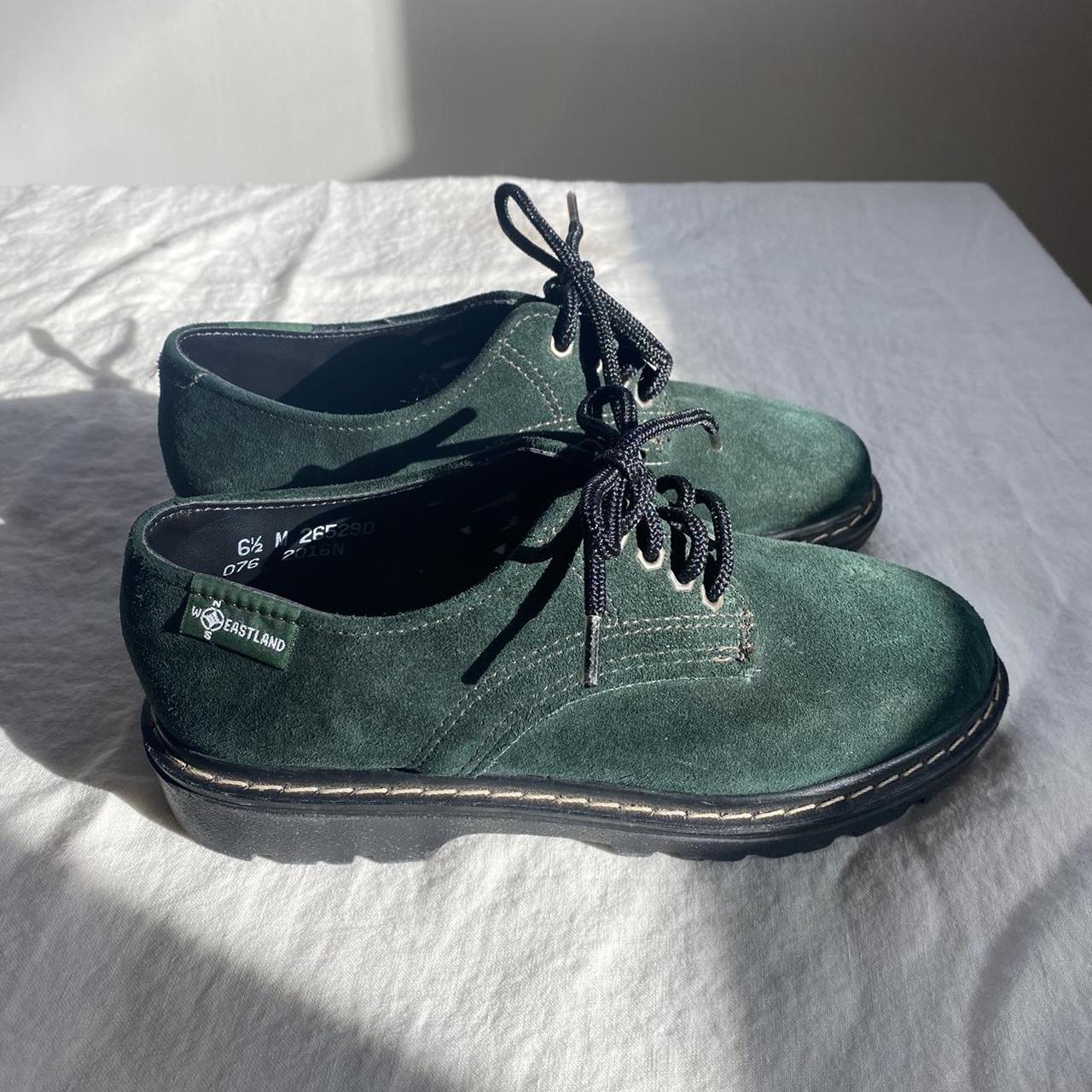 Eastland Women's Green and Black Oxfords