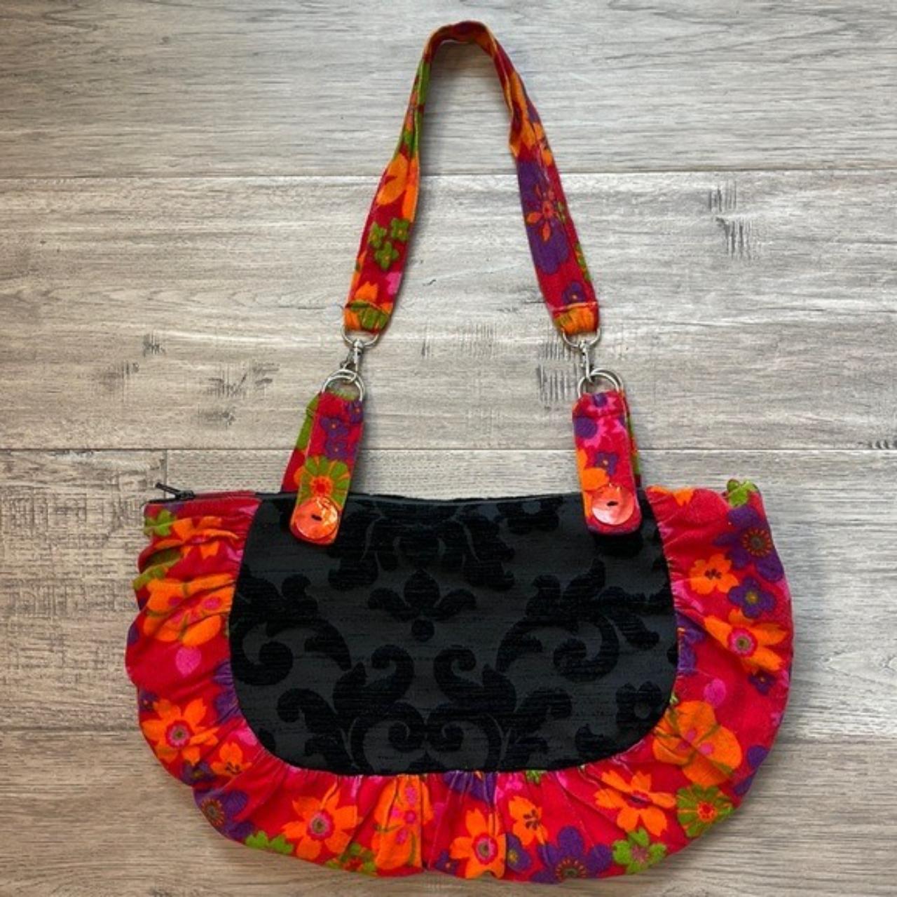 Women's Black and Orange Bag | Depop