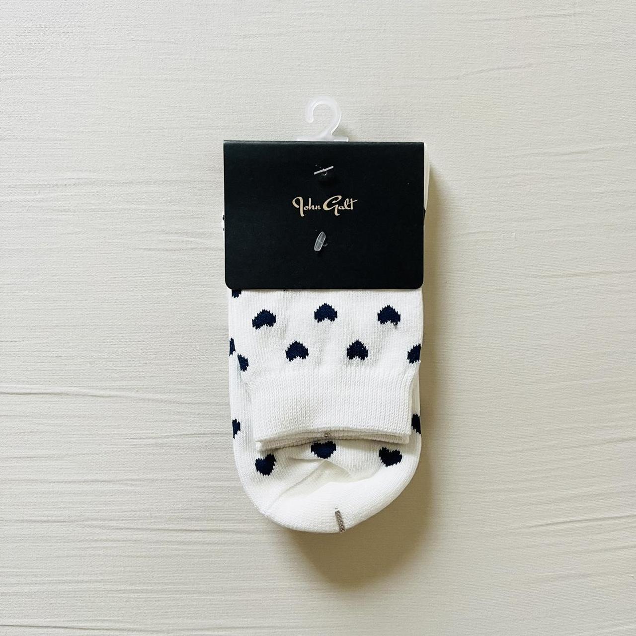 BNWT Brandy Melville/John Galt Navy Heart Socks - Depop