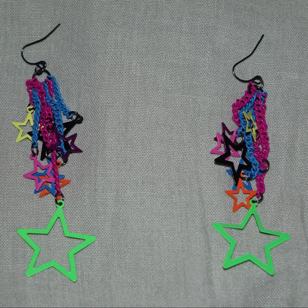 Neon hot sale star earrings