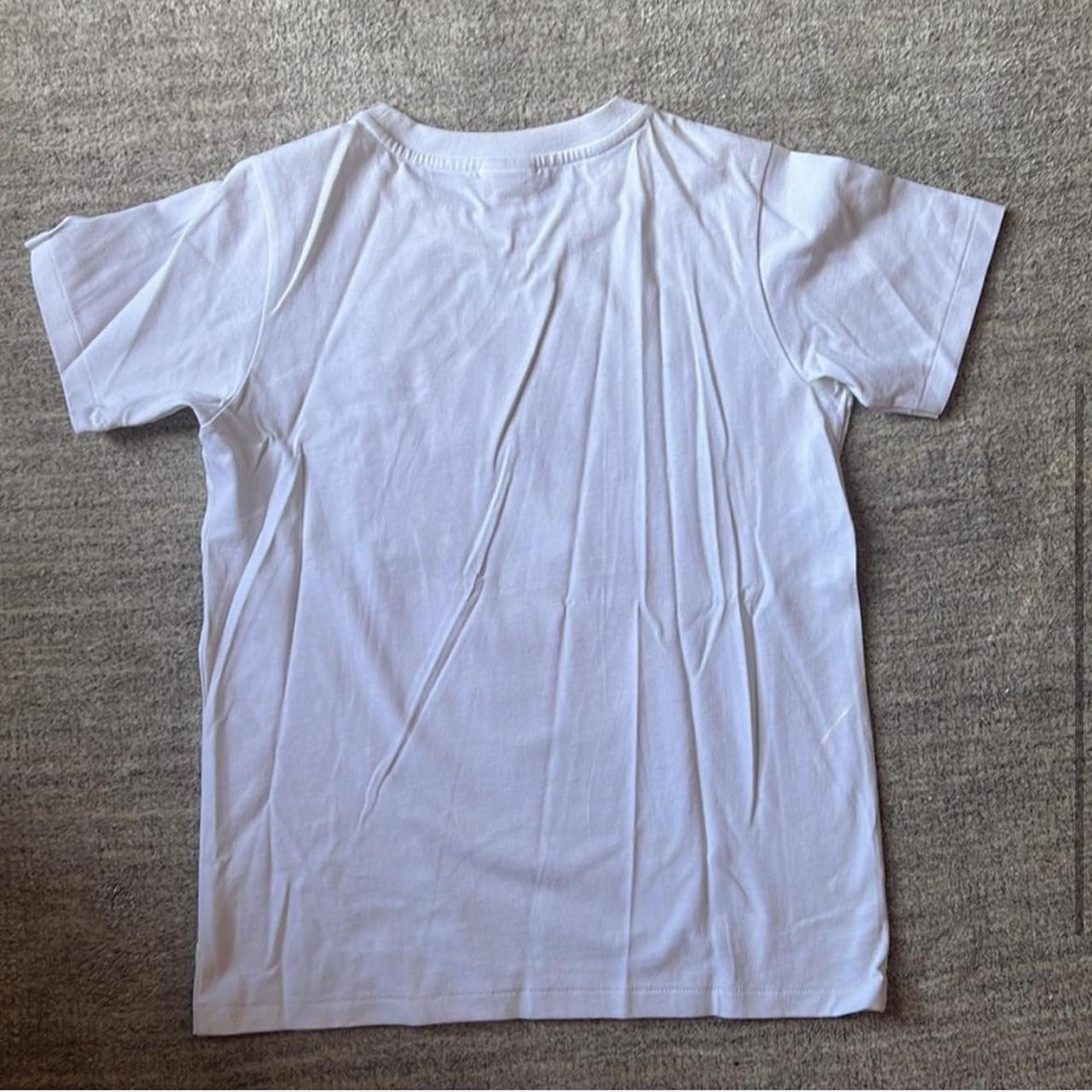 BAPE Women's White and Pink T-shirt | Depop