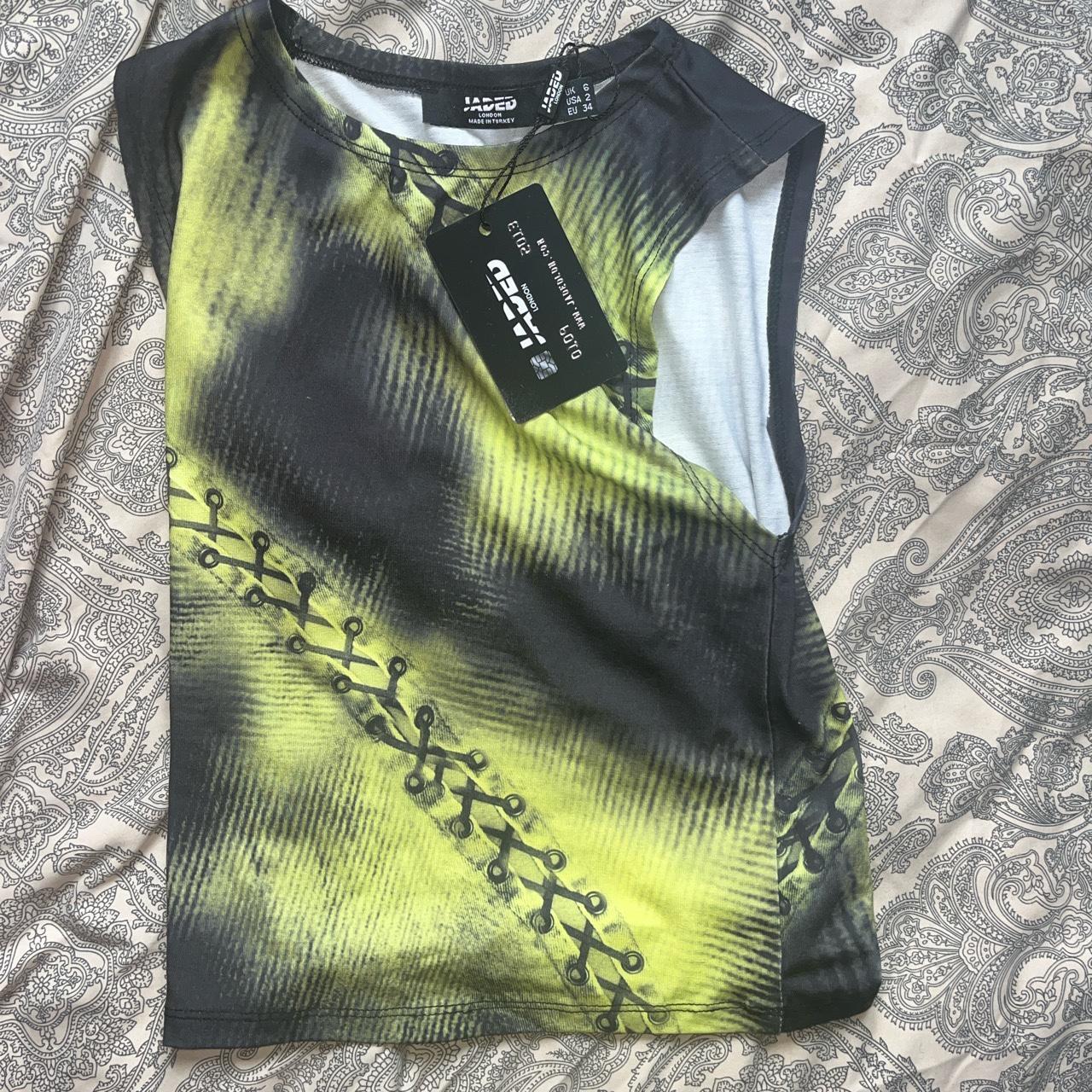 Jaded London Abstract Print Crop Top Size 6 Is True Depop