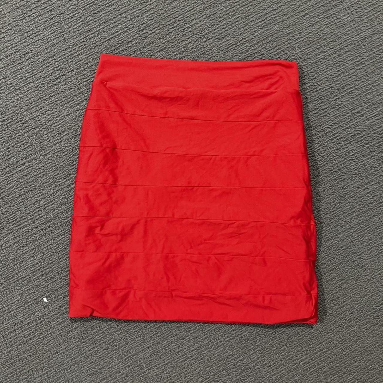 old size 1 red kookaï mini skirt, great condition Depop