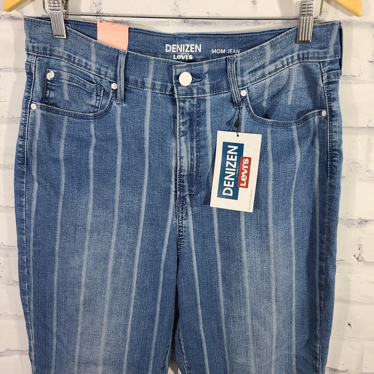 New Denizen By Levis Striped Mom Jeans Sz 13.