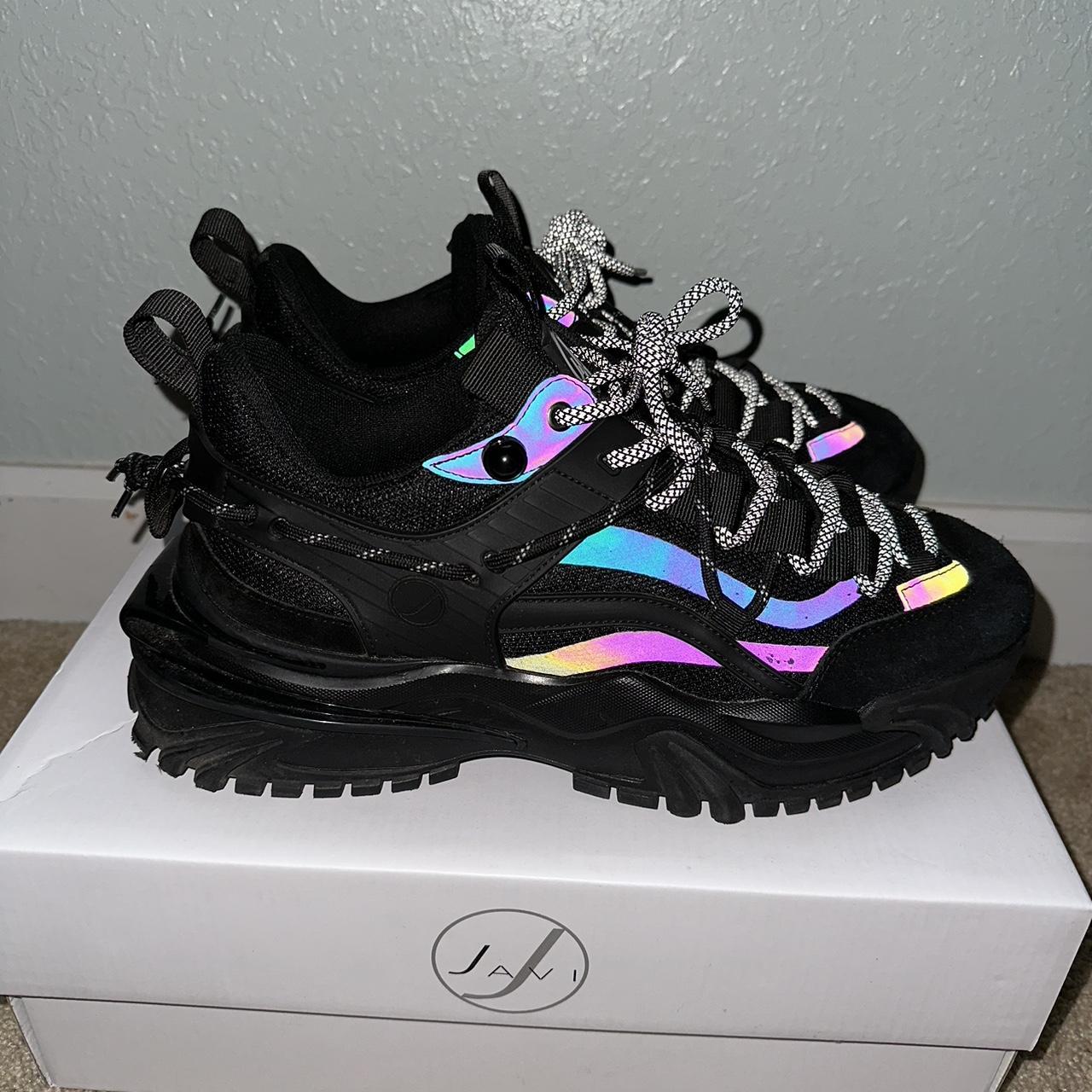 javi reflective dominance shoes size ten, bought... - Depop