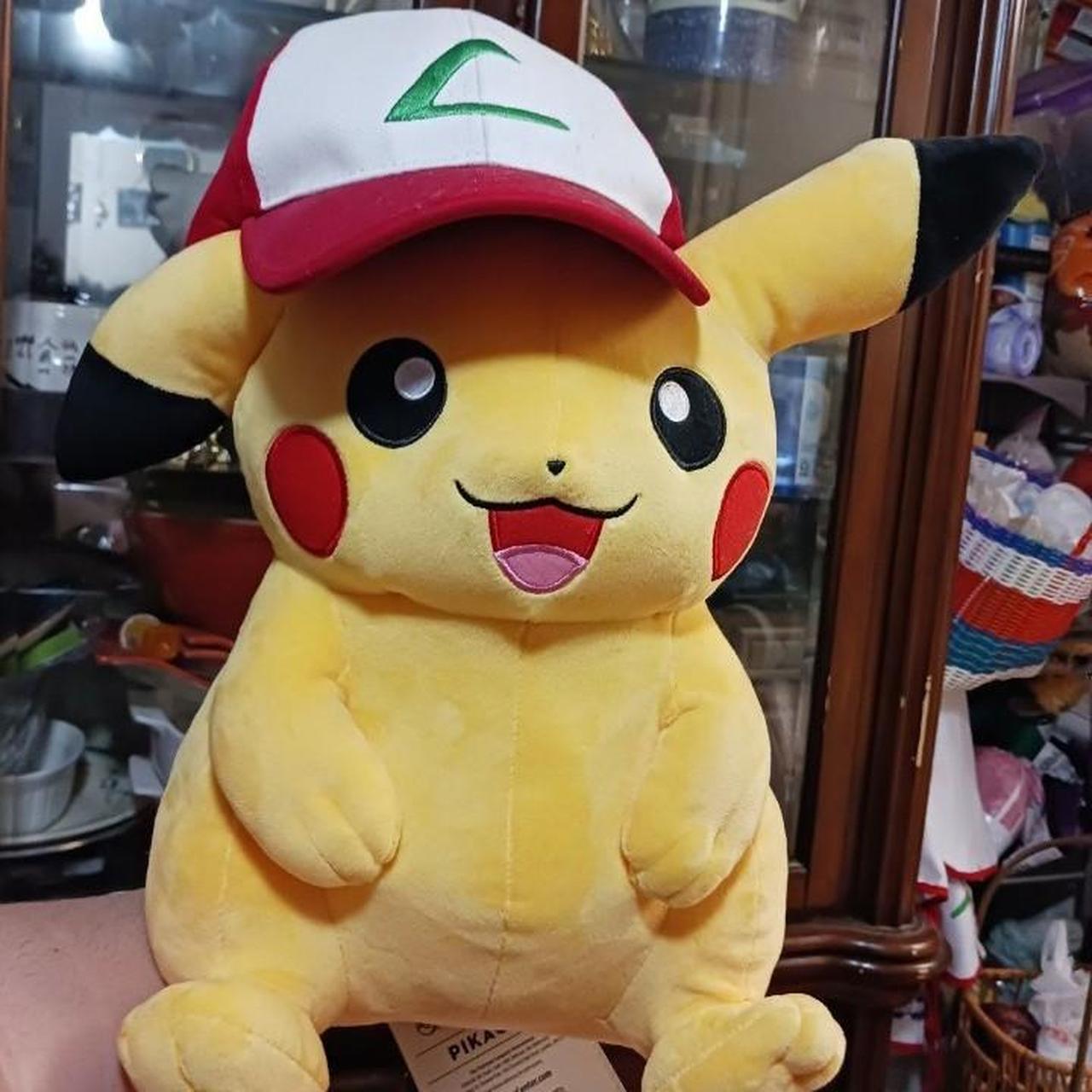 Pokemon Center Pikachu with Ash Hat plush new with