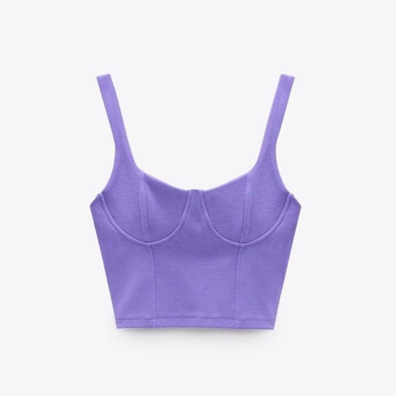 Zara purple bustier top size medium Zara brandy... Depop