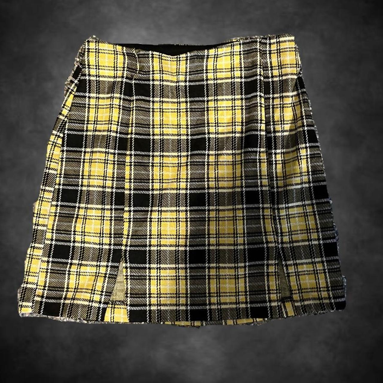 Used yellow plaid skirt sale