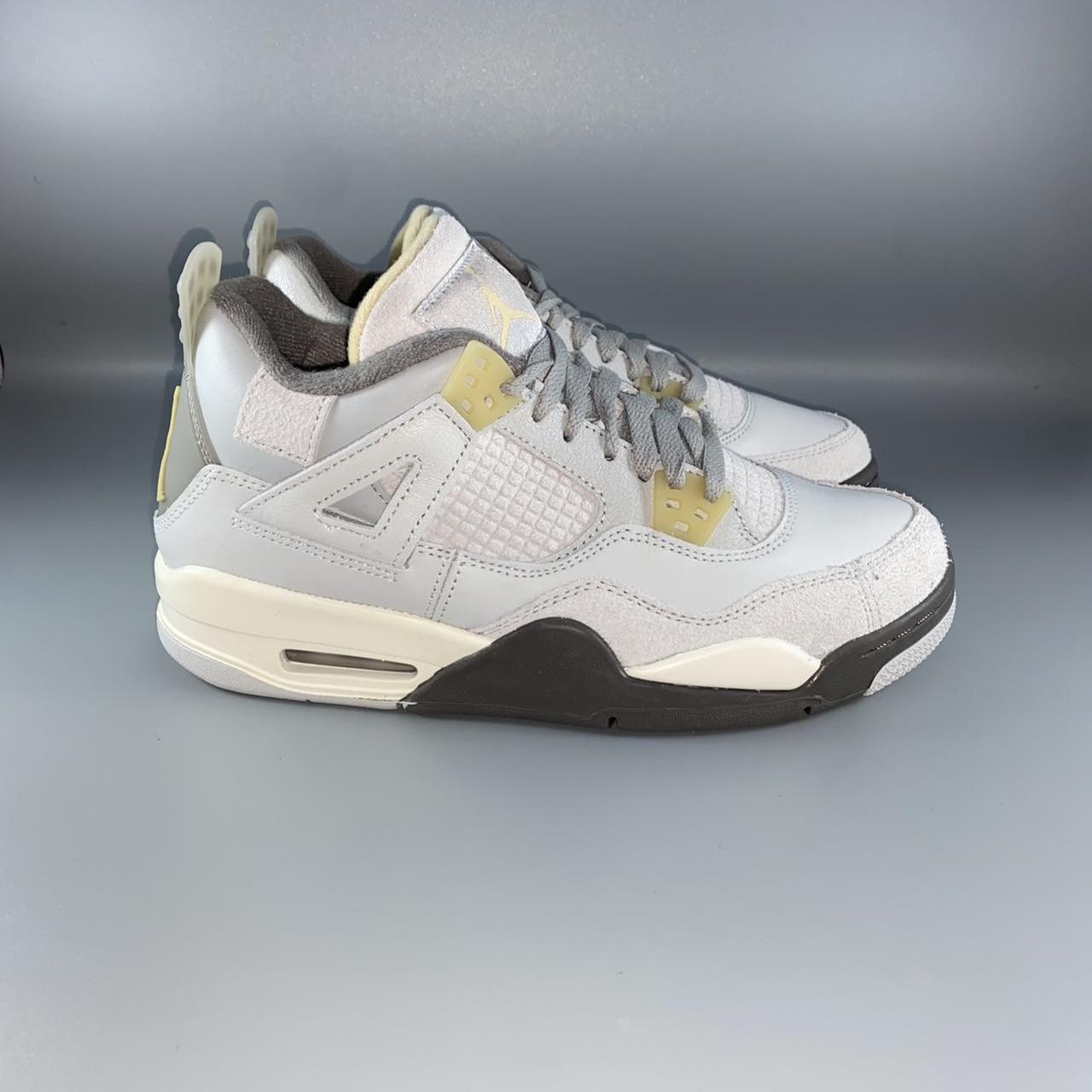 Jordan Grey and Brown Trainers | Depop