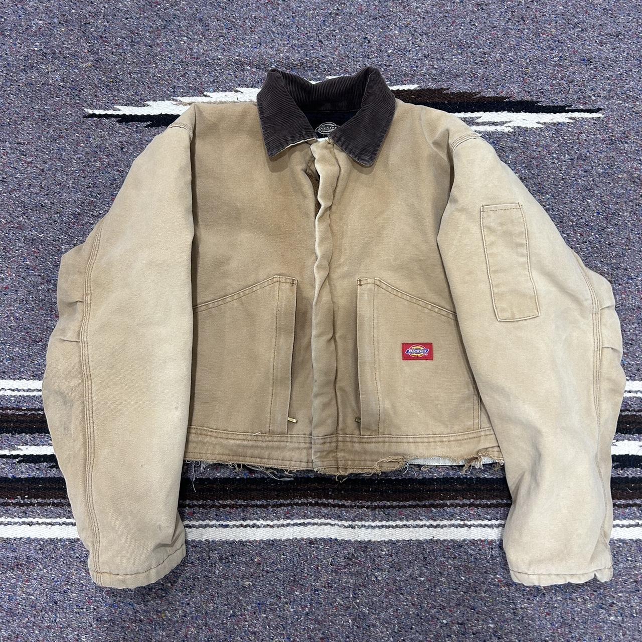 Vintage faded Dickies Carhartt detroit style jacket... - Depop