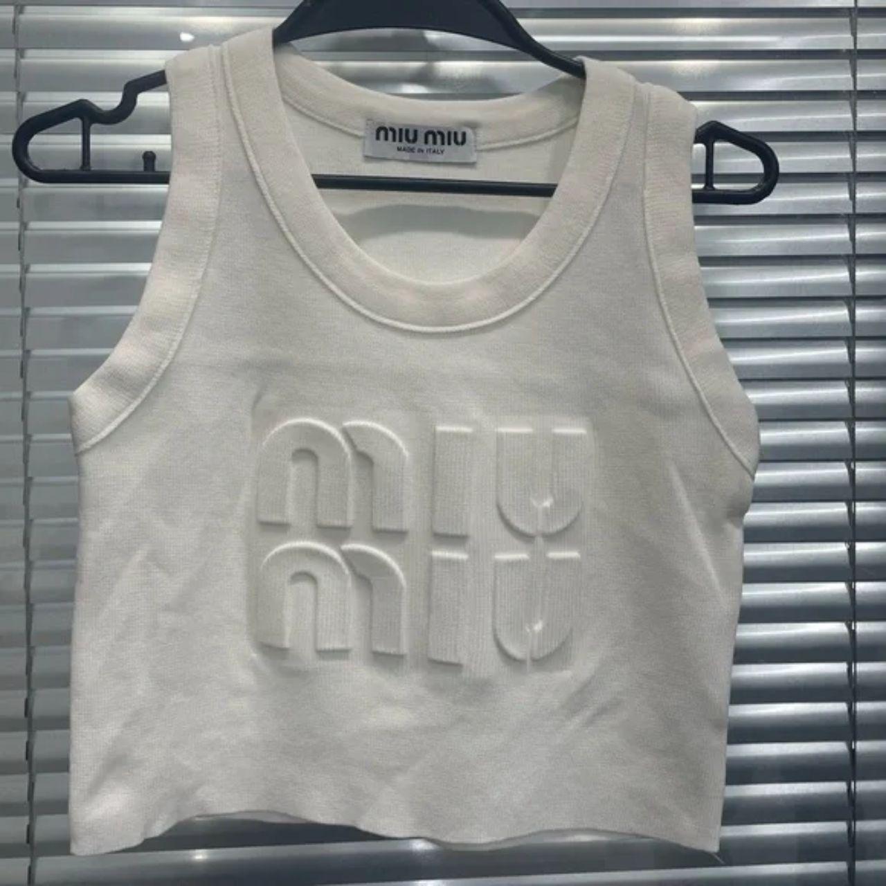 Miu Miu Women's Tank top - White - M – Miu Miu wh… - image 1
