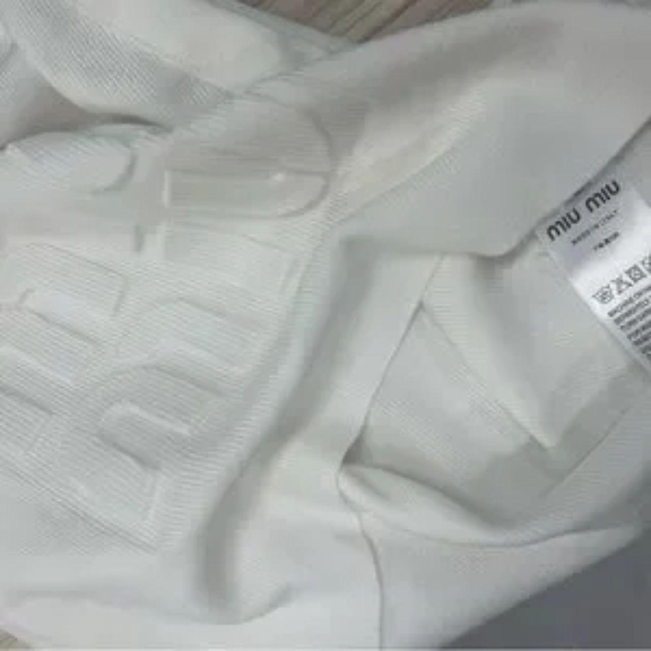 Miu Miu Women's Tank top - White - L – Miu Miu wh… - image 4