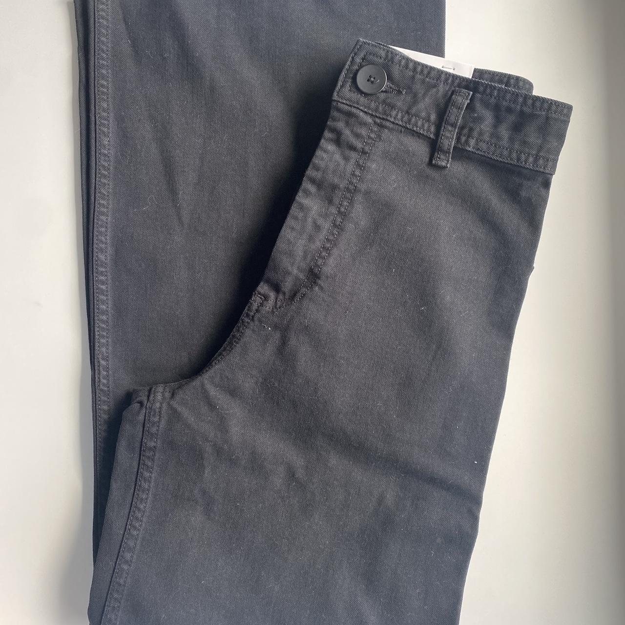 Zara Marine Straight Jeans in Black (Size 2) - Depop
