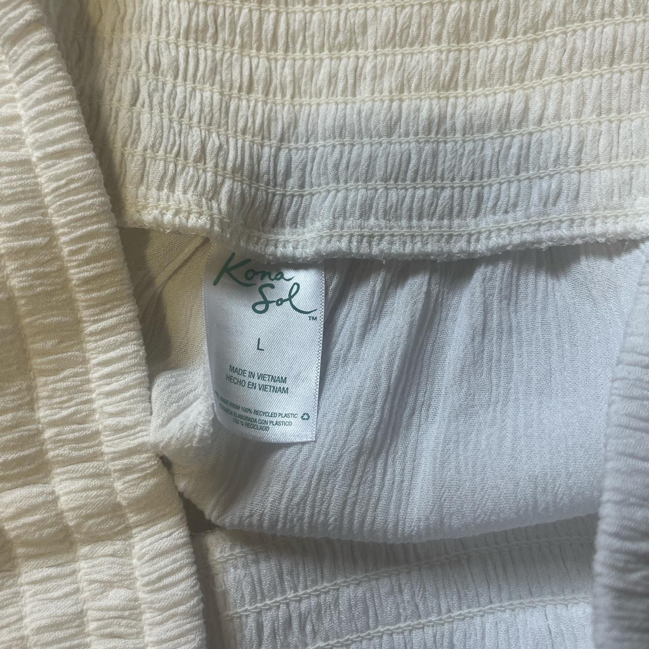 High waisted White linen beach pants See through... Depop