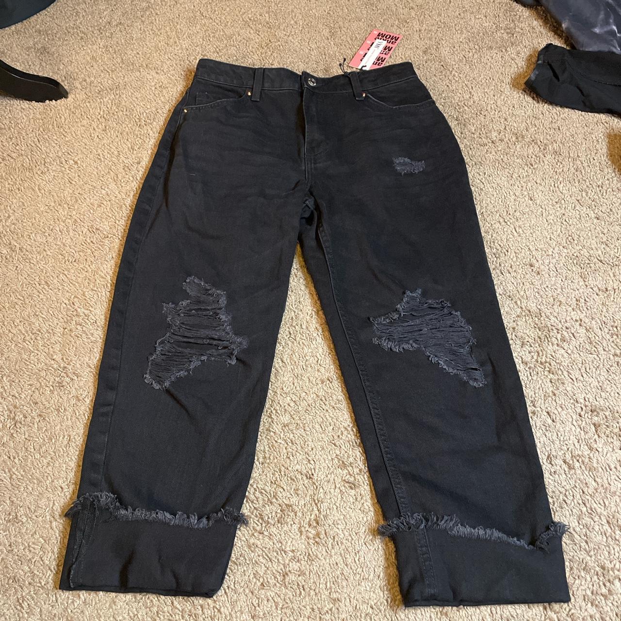 YMI brand Mom fit black denim jeans size 5,