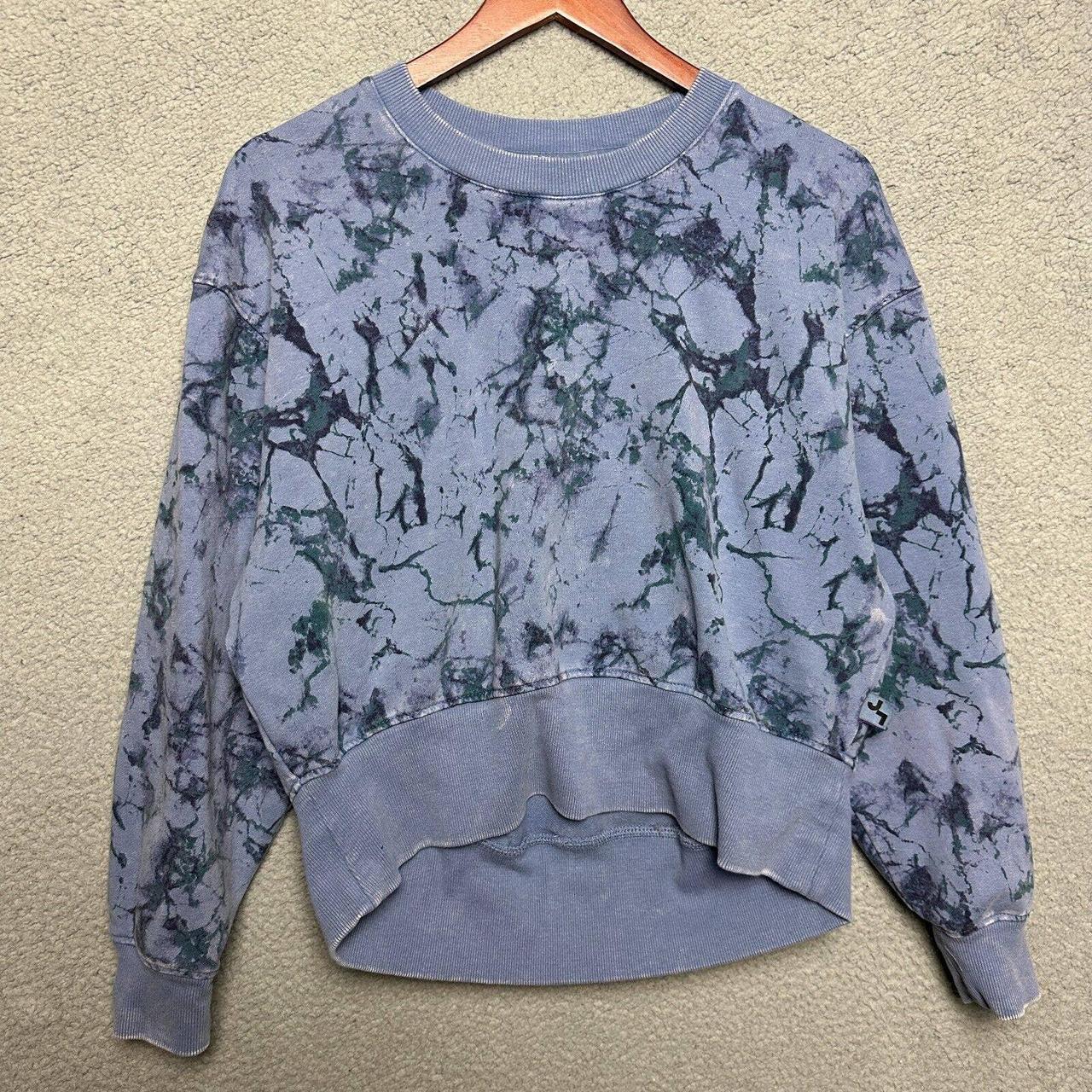 Joy Lab Crop Crewneck Sweatshirt Women M Medium Blue... Depop