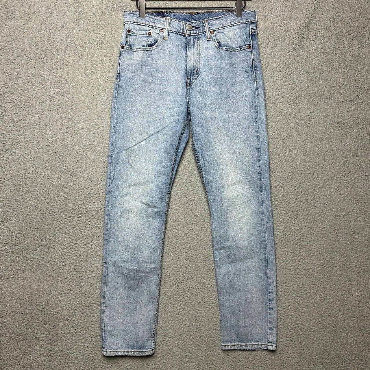 Levis 502 Jeans Mens 30x32 Blue Denim Slim Tapered... - Depop