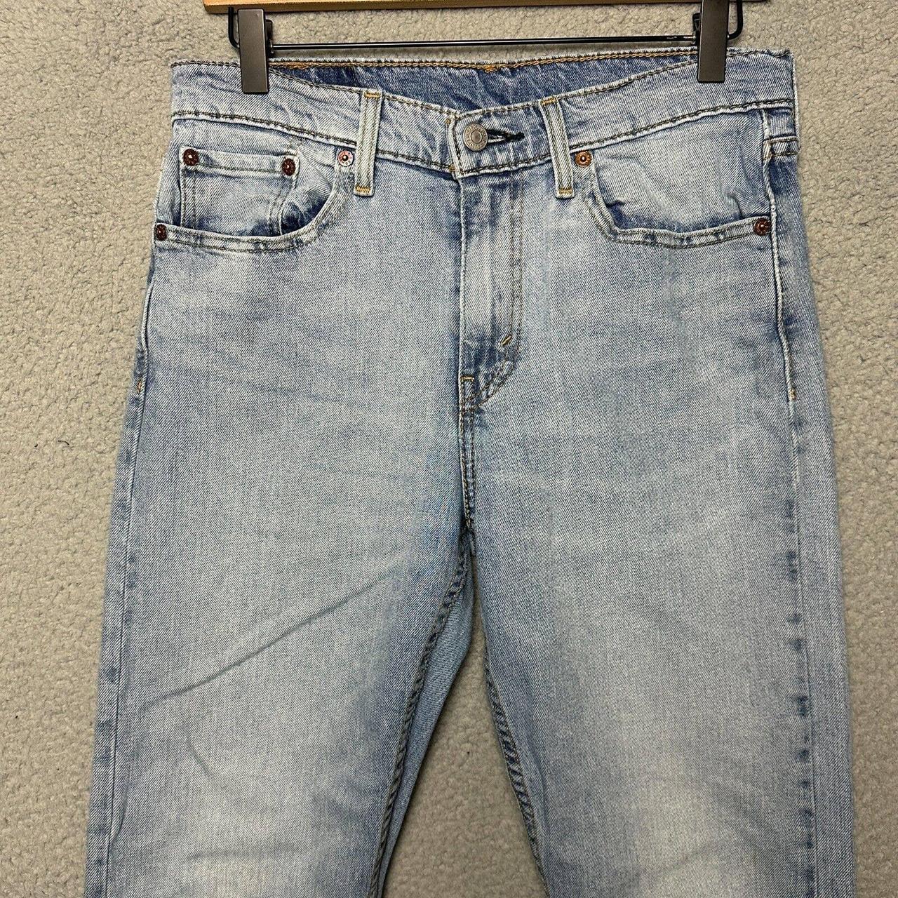 Levis 502 Jeans Mens 30x32 Blue Denim Slim Tapered... - Depop