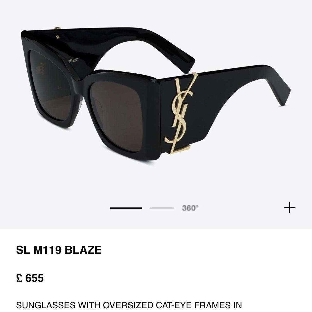 saint laurent sunglasses on face