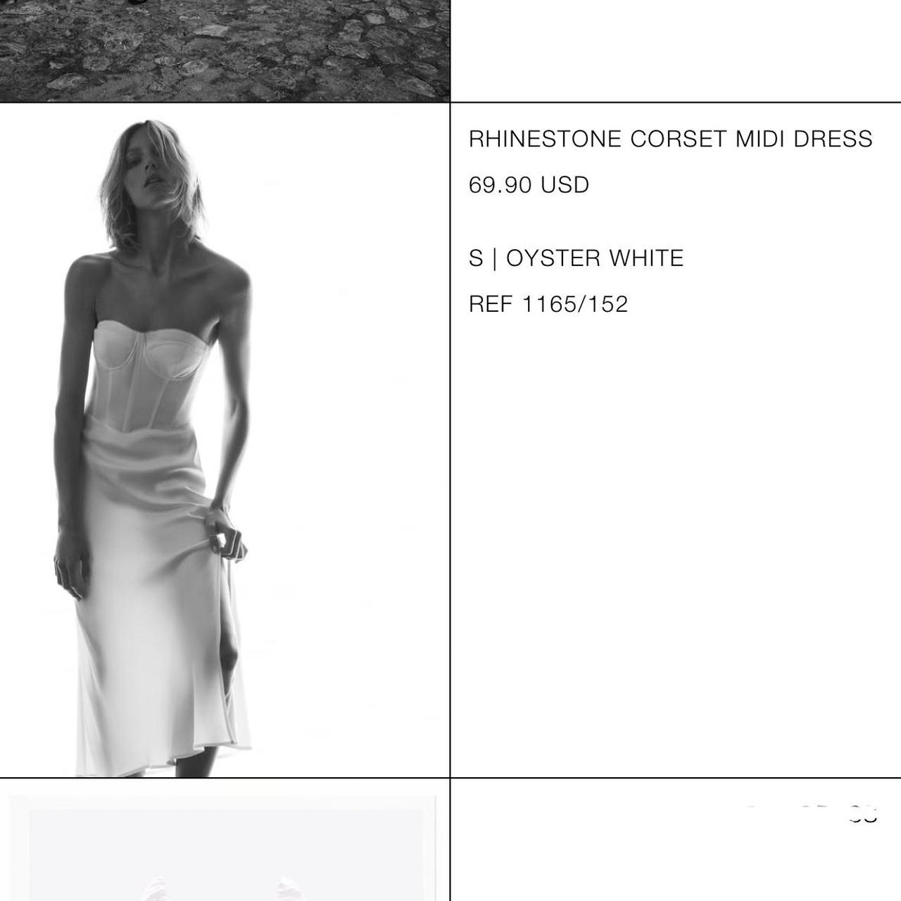 Zara Corset Midi Dress Size S Unworn Washed once... Depop