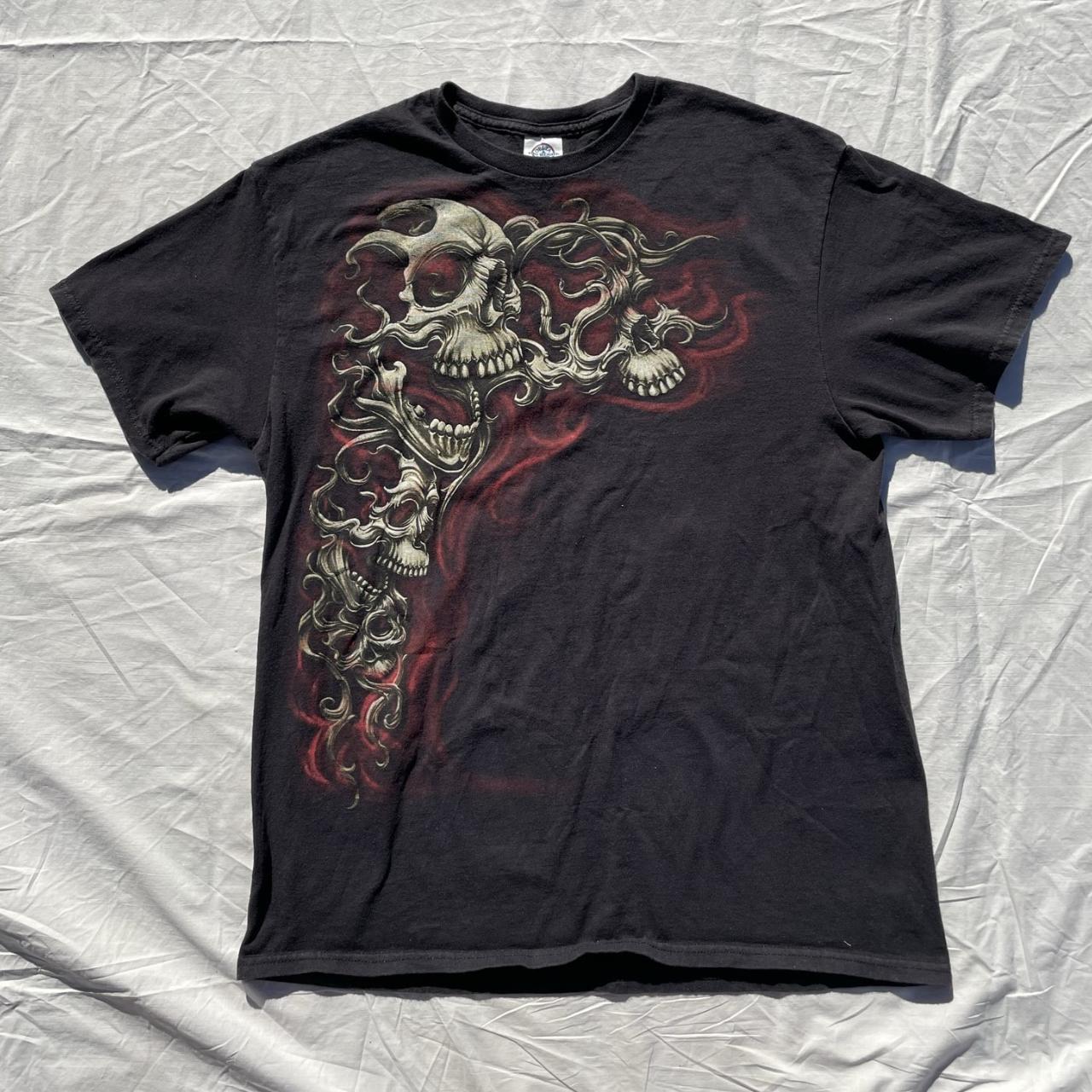 American Flag Sweater Grunt Style Circuit - Patriotic Men's Relaxed Fit Sweatshirt (Made In USA) Skull Hoodie - Foto 11